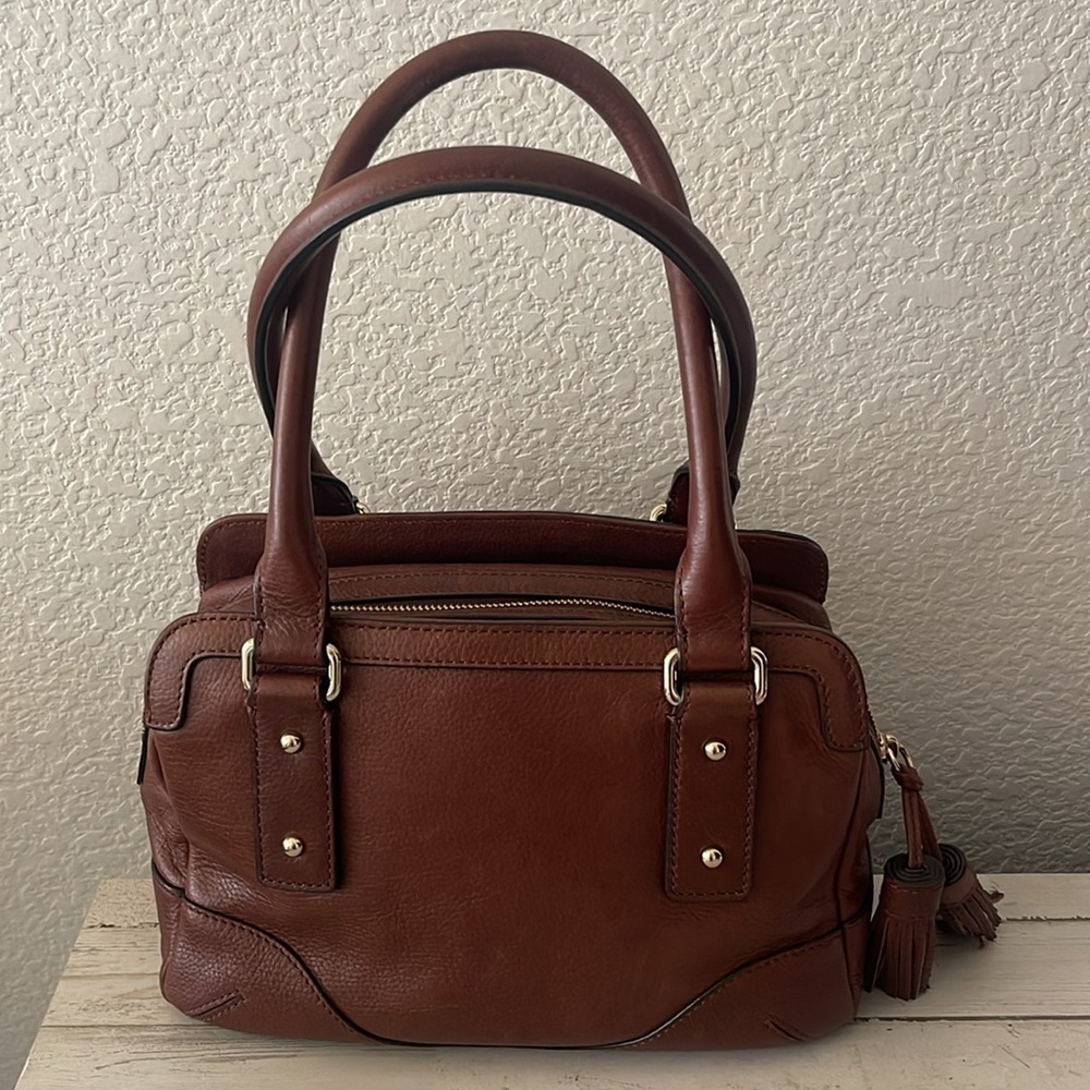 Vintage Kate Spade All Leather Brown Handbag. - Picture 4 of 16